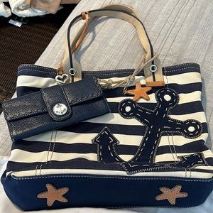 Brighton Nautical Anchor Handbag with free wallet (not Brighton)